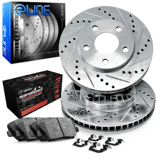R1 Concepts WBVH1-40017 Rotors - Carbon Coated - D/S W/ Perf Off-Road/Tow Pads & Hdw